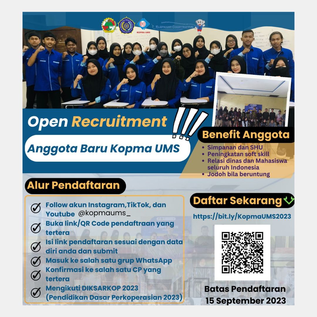 Open Recruitment Kopma | Universitas Muhammadiyah Surakarta